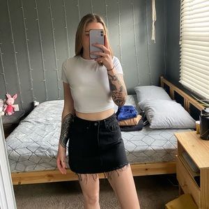 Black Zara Jean Skirt